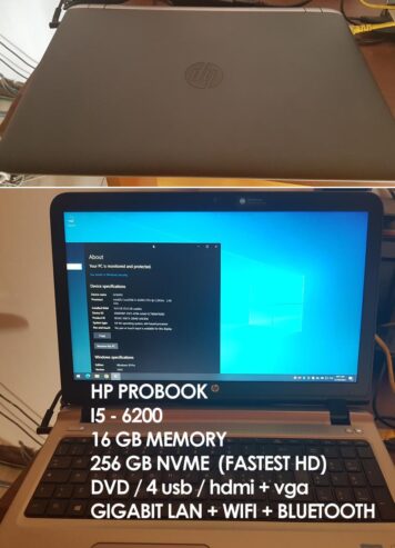 HP ProBook 450 G3 16GB Intel Core i5 SSD 256GB
