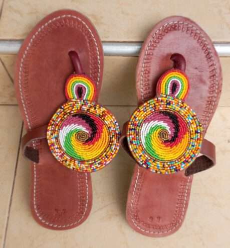 Quality Kenya beaded sandals & slippers