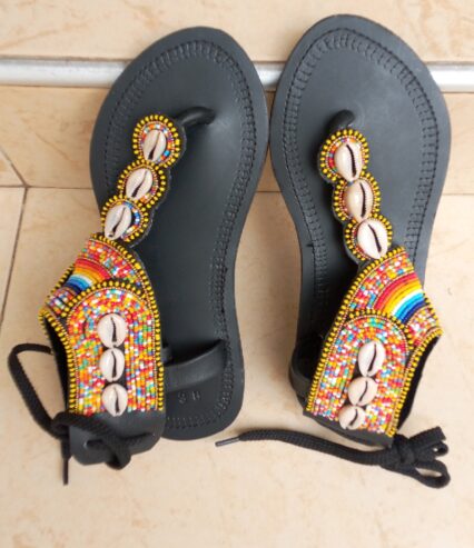 Quality Kenya beaded sandals & slippers