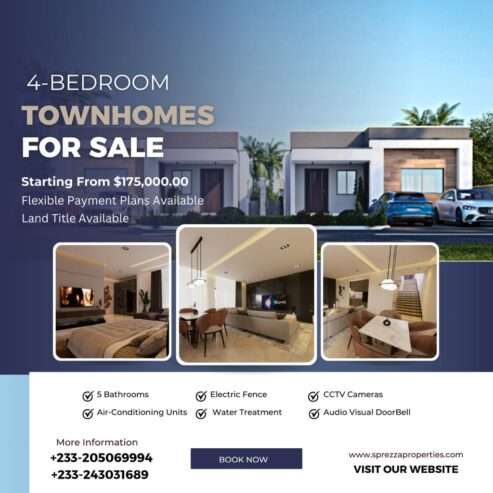 4 Bedroom TownHomes for Sale