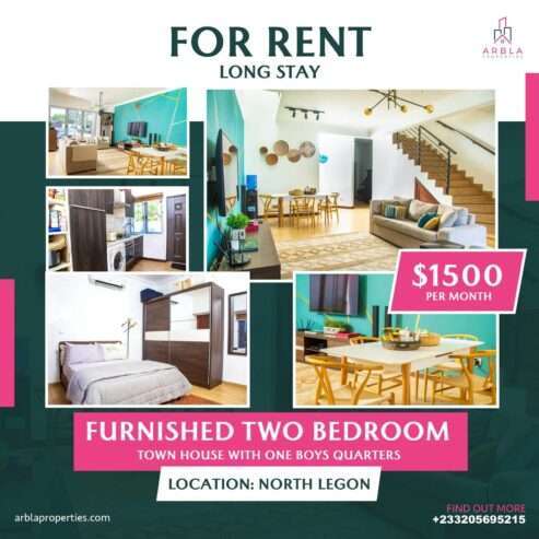 Furnished 2 bedroom house