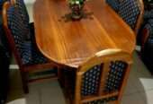 Wooden Dinning table with 6 matching chairs