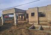 Plot of 110*75 with an uncompleted 3 bedroom apartment on it for sale