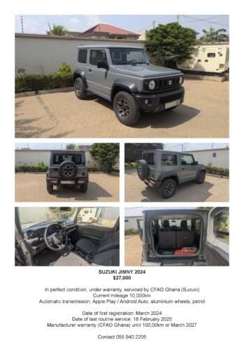 Suzuki Jimny 2024 (perfect condition, under warranty)