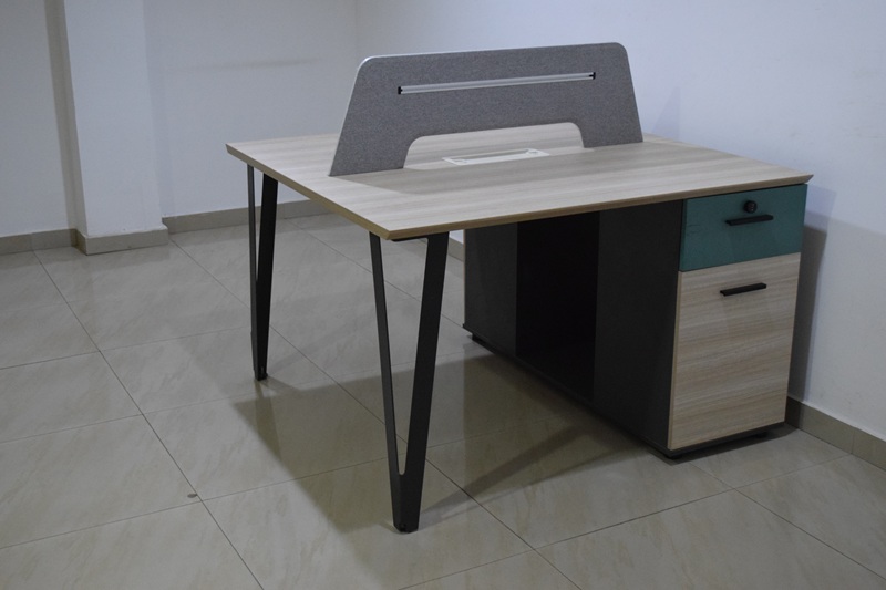Office Workstation 2-user with drawer middle partition