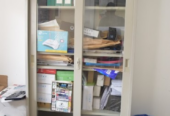 Office file cabinet, 4 layers of division, sliding door with key