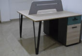 Office Workstation 2-user with drawer middle partition