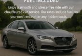 Car for rent with driver and fuel