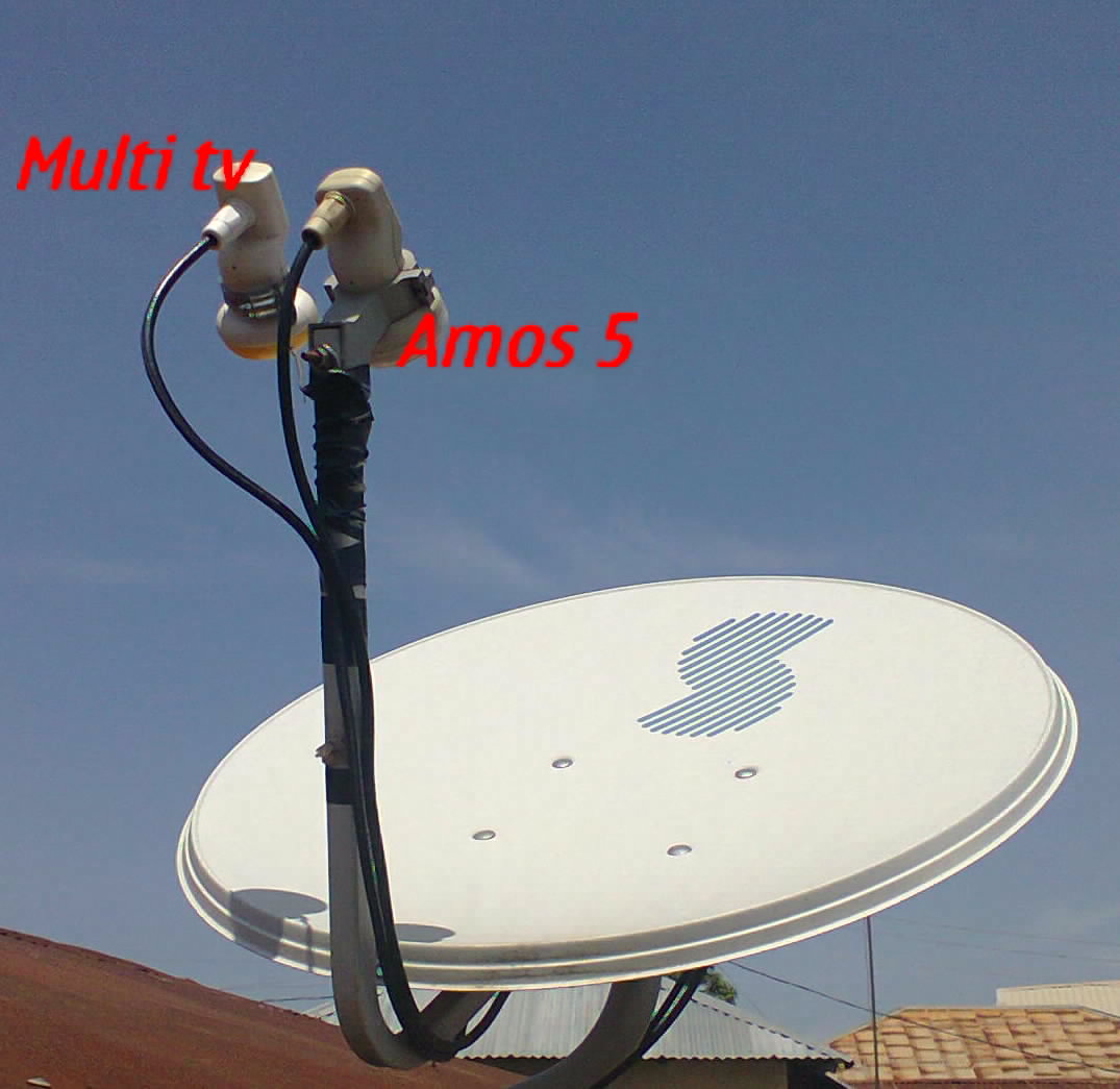 Satellite dish with Installation for free channels