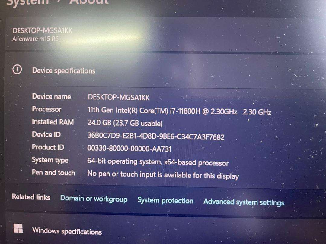 Dell Alienware M15 Gaming Laptop for sale