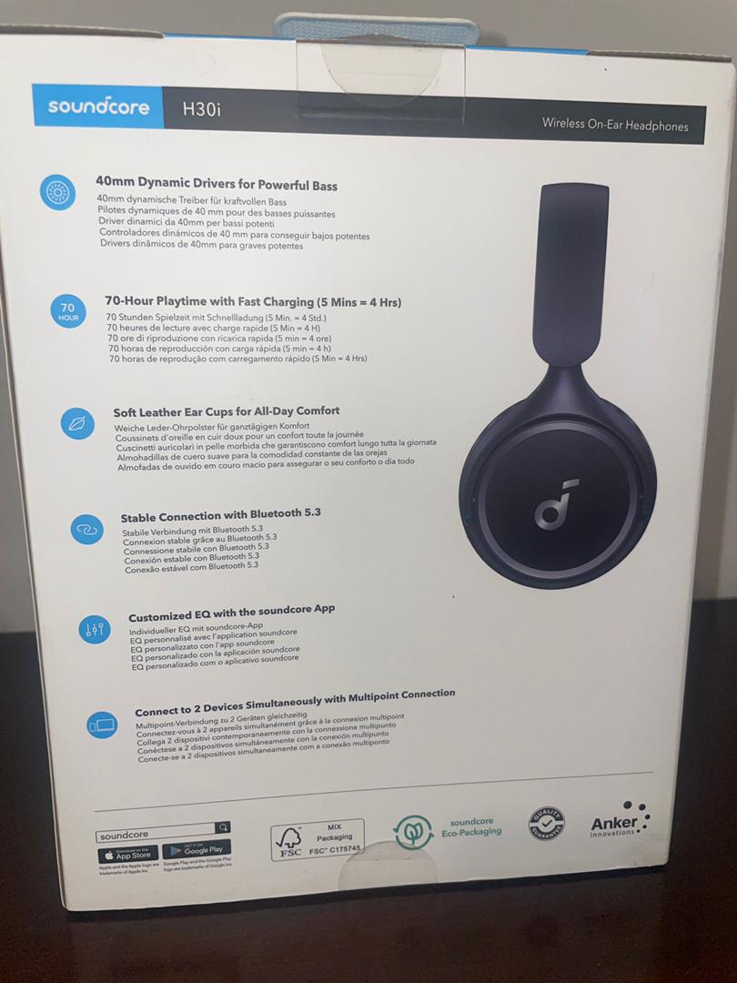 SOUNDCORE H30i WIRELESS ON-EAR HEADPHONES